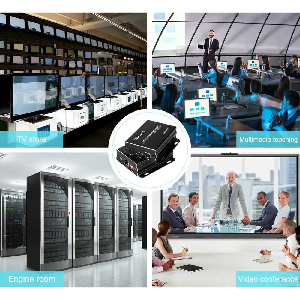 KVM удлинитель 120 м HDMI IR CAT5e/6 TCP/IP Full HD Поддержка 3D HDCP EDID (один Отправитель + один