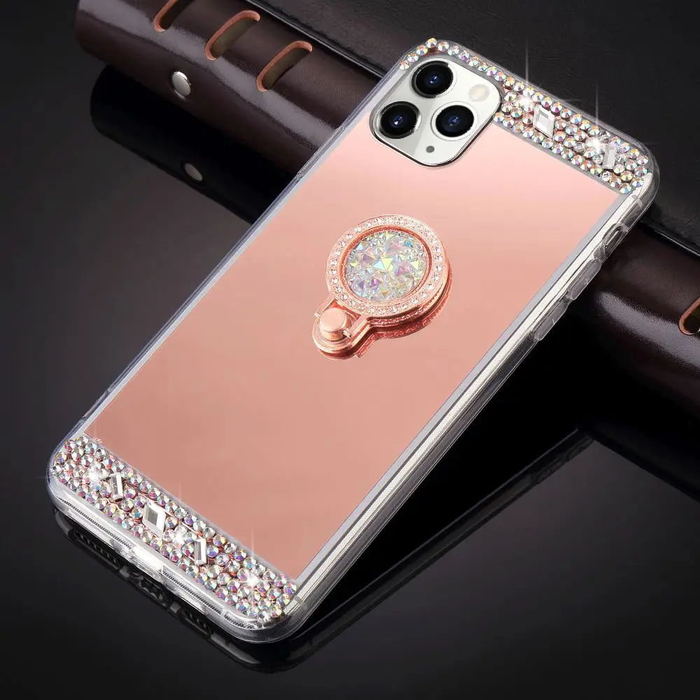 Luxury Diamond Mirror Case For Iphone 11 12 Pro Max X Xr Xs Girl Glitter Ring Cover For Iphone 7 Plus 8 6s 6 5s Se 12 Mini Capa Prize Plums Luxury Diamond Mirror Case For Iphone 11 12 Pro Max X Xr Xs Girl Glitter Ring Cover For Iphone 7 Plus 8 6s 6 5s Se 12 Mini Capa Prize Plums
