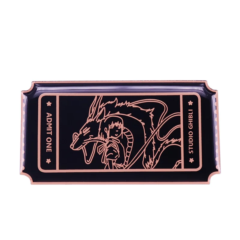 

LB57 Movie Ticket Anime Enamel Pins Custom Brooches Lapel Badge Jewelry For Friends Kids Gift