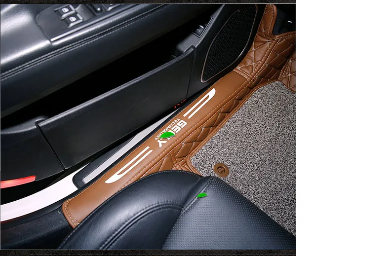 Волоконный кожаный автомобильный коврик для geely emgrand gt