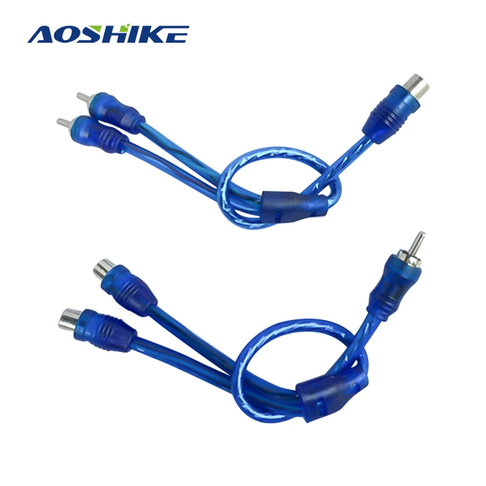 Автомобильная аудиосистема AOSHIKE MP3 RCA 1 штекер на 2 Femalel разделительный шнур гнездо