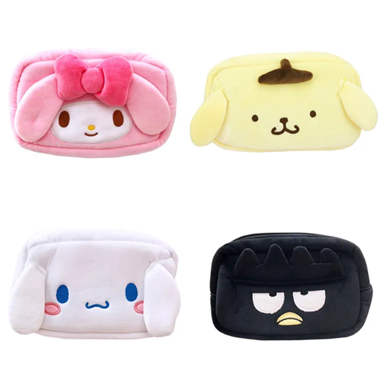 Милый мультяшный плюшевый чехол для макияжа Cinnamoroll My Melody косметичка Bad Badtz Maru