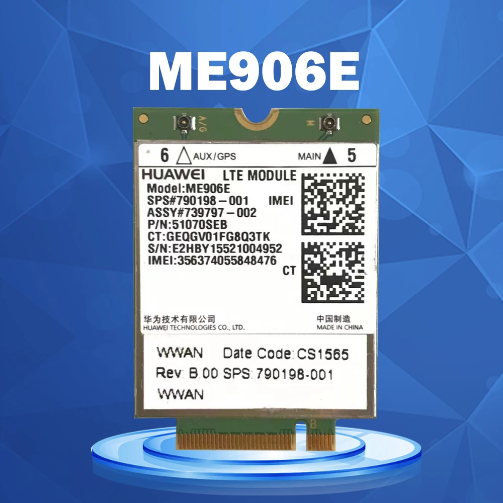 Карта адаптера модуля HUAWEI ME906E M.2 NGFF LTE/HSPA + FDD 4G WWAN 704031-001 / 740011-005 разблокированная