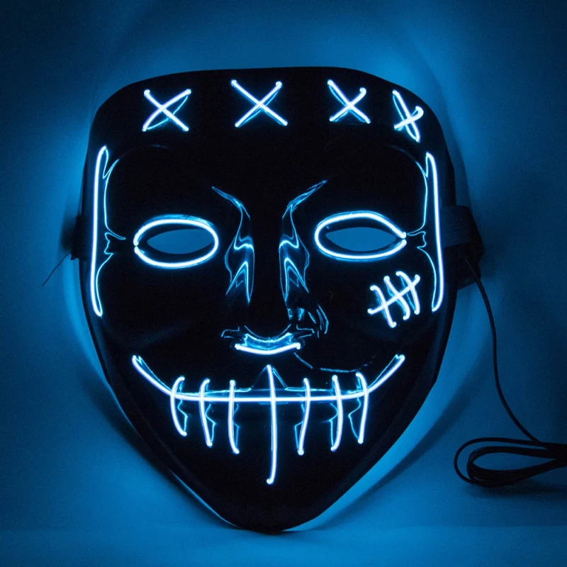 Halloween LED Mask Purge Masks Election Mascara Costume DJ Party Light