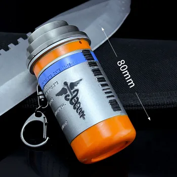 

New Mini ZInc PUBG Gaming Series Model Action Figures Toys Smoke Bomb Painkiller Adrenaline Model Keychain Pendant Toys For Fans