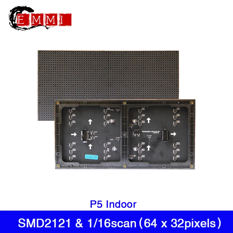 Высококачественный комнатный RGB светодиодный модуль P5 1/16 Scan 64x32 пикселей 320*160 мм