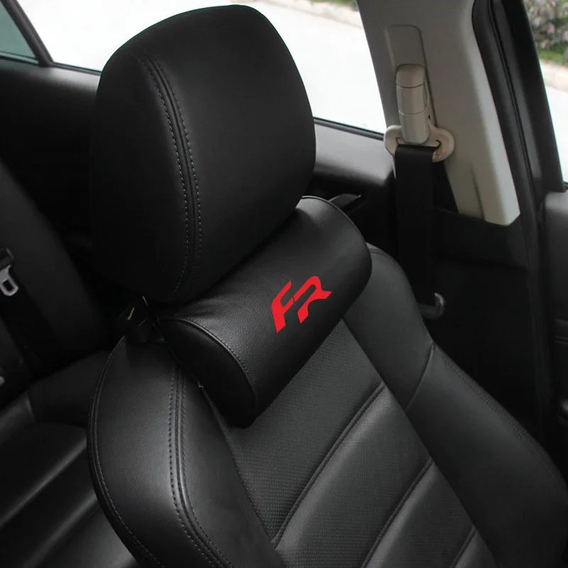 Автомобильная подушка из искусственной кожи, защита шеи для FR для Seat Leon, подголовник автомобиля, удобные автомобильные принадлежности, безопасные подушки для шеи