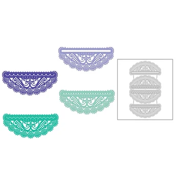 

2020 New Circle Lace Background Decoration Edge Pattern Embossing Metal Cutting Dies For DIY Scrapbooking Greeting Card no Stamp