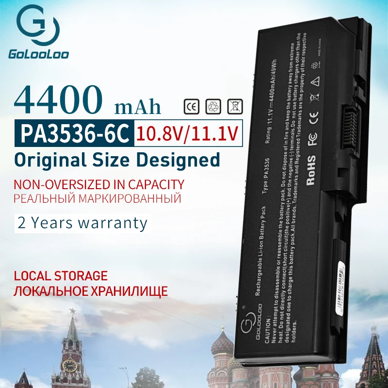 

Golooloo 4400mAh Battery for toshiba Equium L350D P200 Satellite Pro L350 L355 L350D L355D P200 P200D P205 P205D P300 P300D