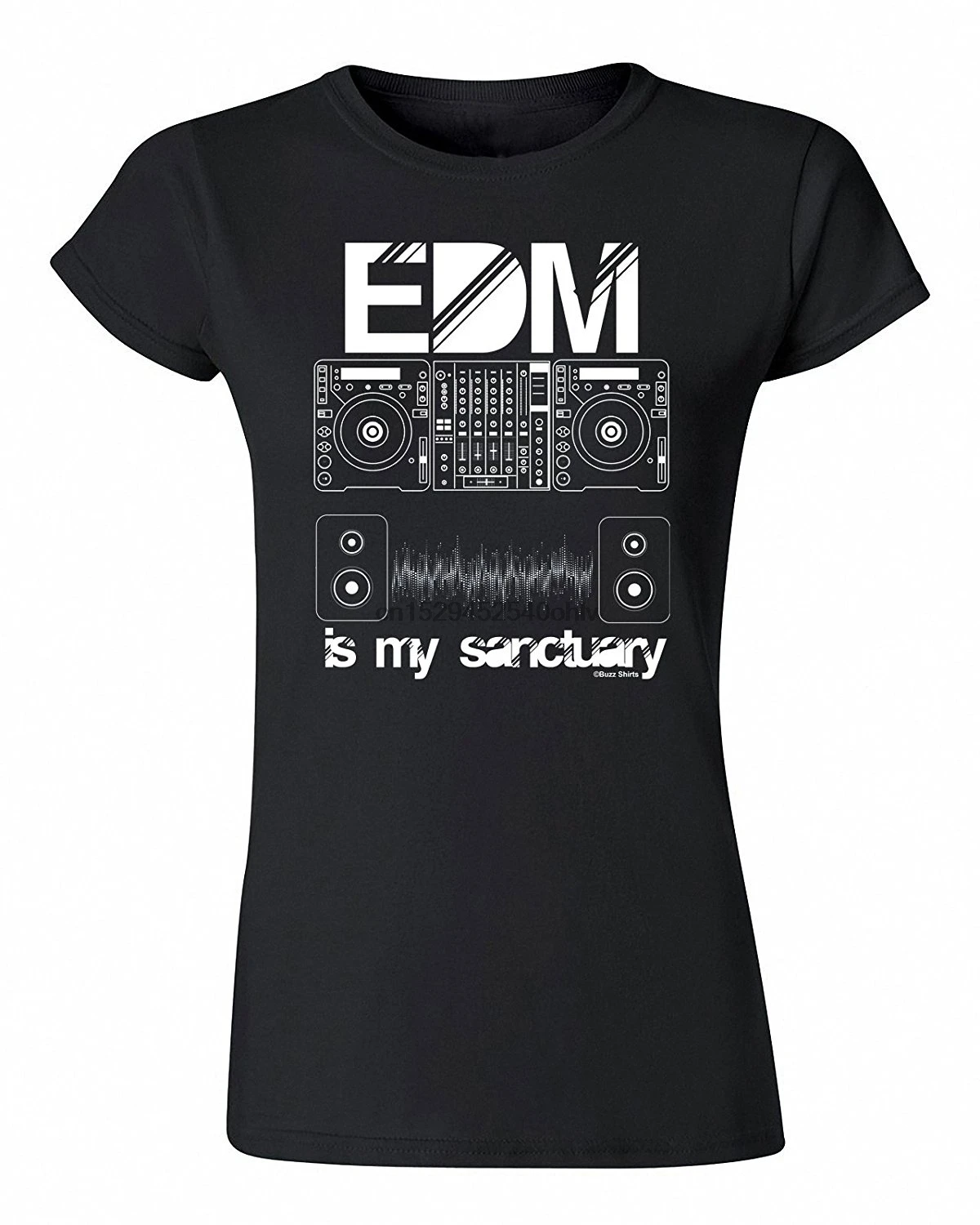 EDM-мой заповедник Дамская Футболка электронный танец музыкальный палубный