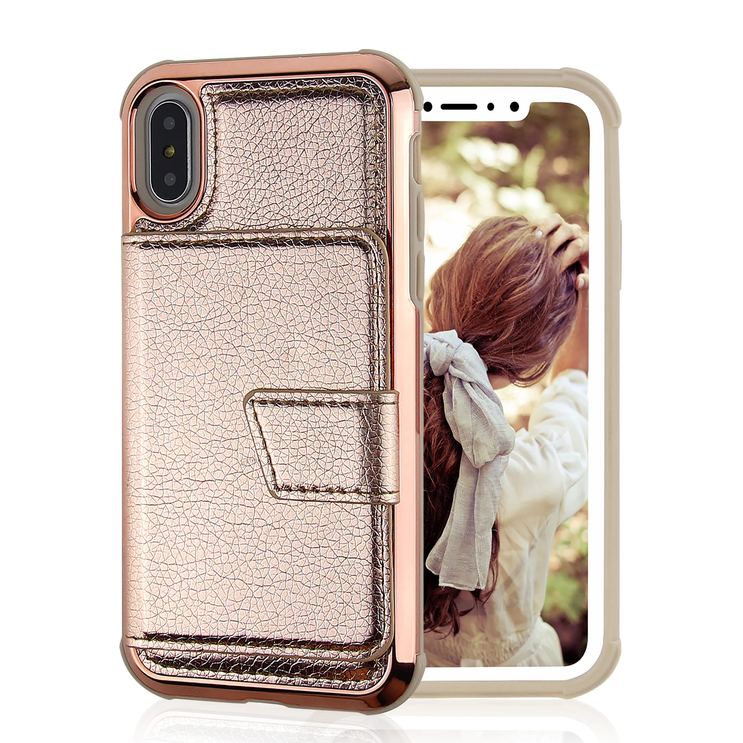 W7ETBEN 2 в 1 зеркальный кошелек чехол с держателем карты для iPhone XS MAX X XR 6 6S 7 8 Plus