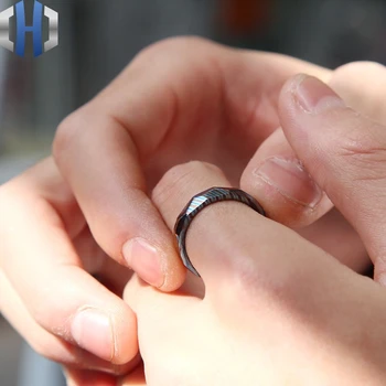 

Ring Pendant Titanium Alloy Damascus High-end Metal Three Widths