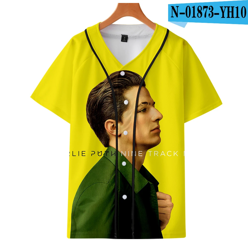 Слоновая кость Charlie Puth 3D печать тонкая бейсбольная куртка для мужчин/женщин Летняя Модная Повседневная Популярная мягкая куртка с коротким рукавом Горячая Распродажа - Цвет: Слоновая кость