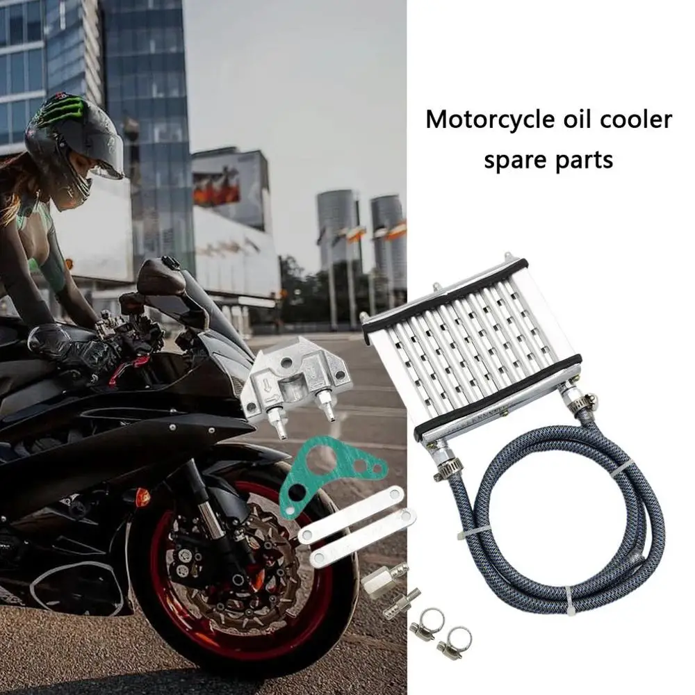 Motorcycle Oil Cooler Parts Universal Oil Cooler Cooling Radiator For 50Cc 70Cc 90Cc 110Cc 125Cc Dirt Pit Bike Atv