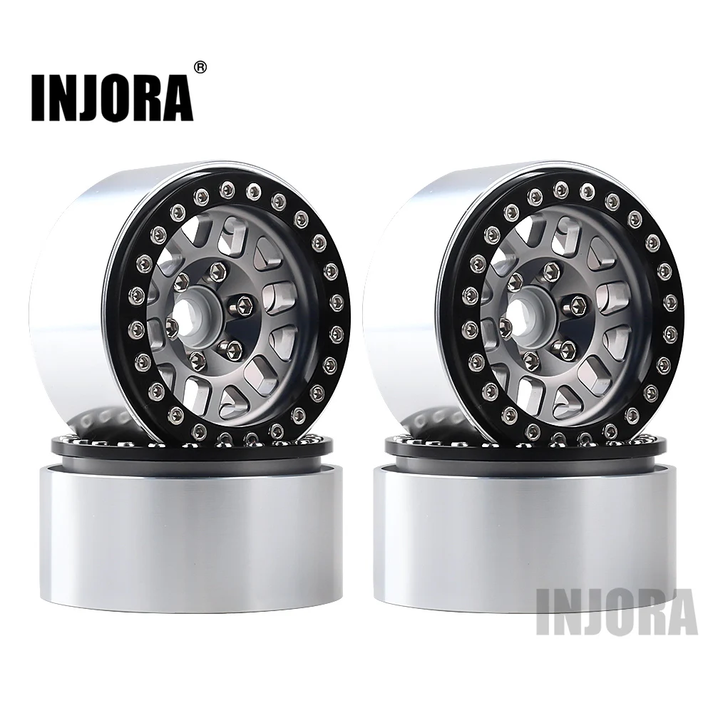 INJORA 4 шт. 1 9 алюминиевый сплав Beadlock &quotступица обода колеса для 1/10 RC Crawler Traxxas TRX4 Axial