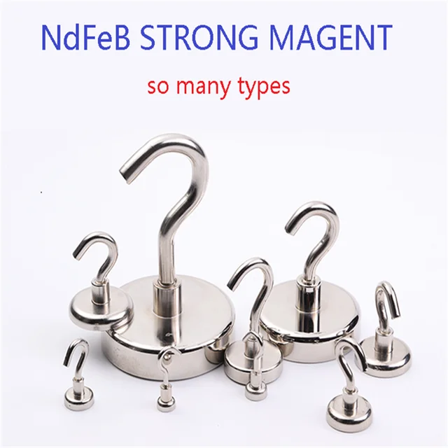 Hot Sales Magnetic Hooks Powerful Heavy Duty Neodymium Magnet Hanger Strong  Magnetic Cup Hanging Hangers Key