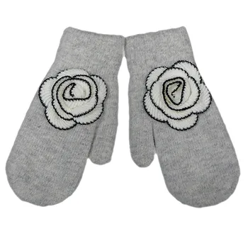 

New Women Men Warm Lining - Cozy Winter Knitted Full Finger Gloves Mittens Girl Female Solid Woolen Gloves Screen #YL5