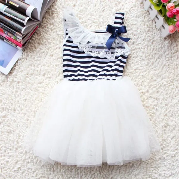 Платье для девочек коллекция года, летняя детская одежда новое однотонное плиссированное платье без рукавов с бантом и открытой спиной для маленьких девочек - Цвет: G15-white