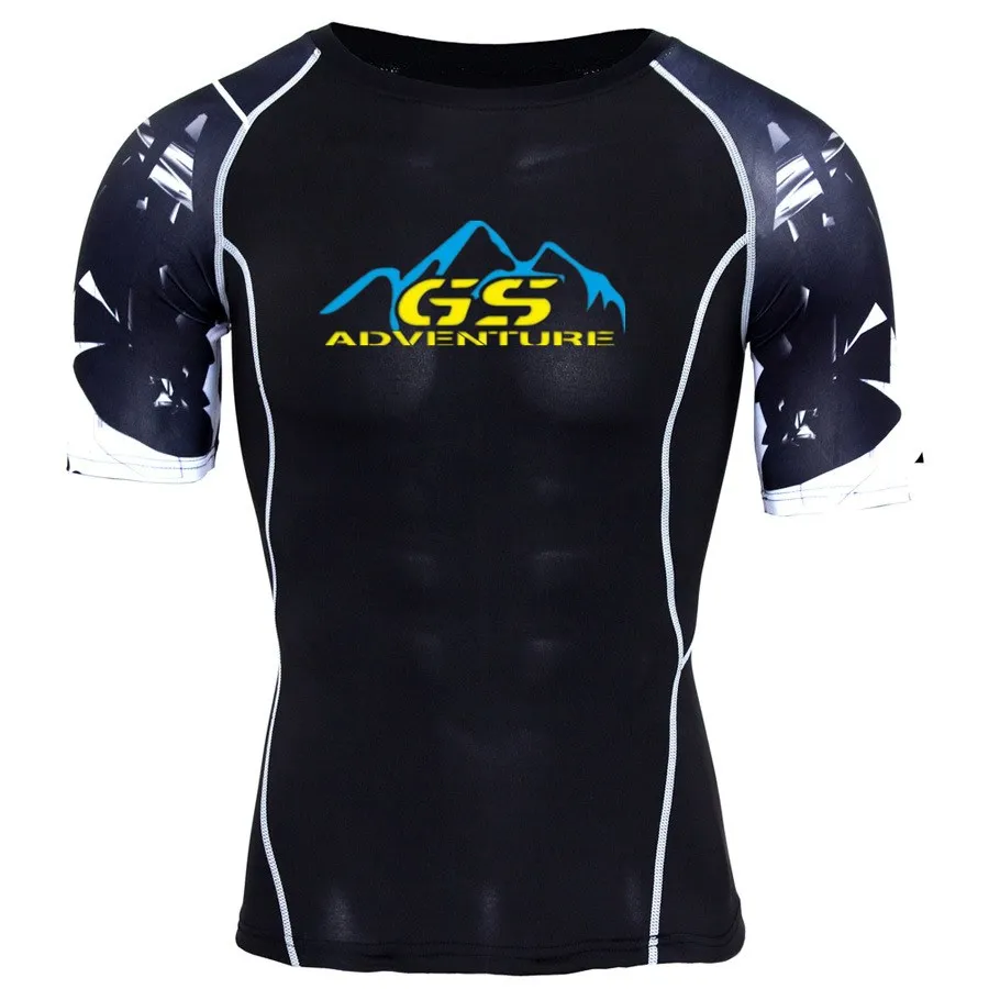 color 9 ADVENTURE GS напечатанная 3D мужская футболка фитнес быстросохнущая футболка с коротким рукавом компрессионная Мужская рубашка ММА футболка мужские s Топы лето - Цвет: color 9