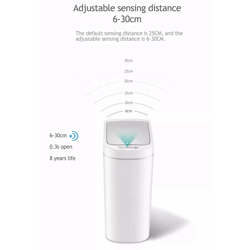 ELEG-автоматический беспрессованный автоматический умный инфракрасный датчик движения мусорное ведро для мусора кухонный мусорный бак с батареей