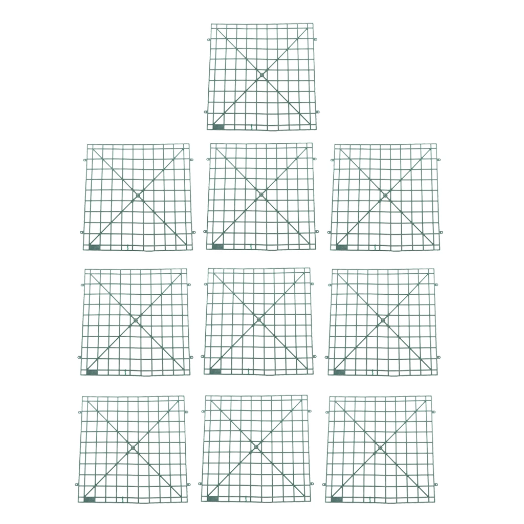 10x Wall Hanging Plastic Panels Mat Holder for Flower Grass Turf 22cm/8.66''