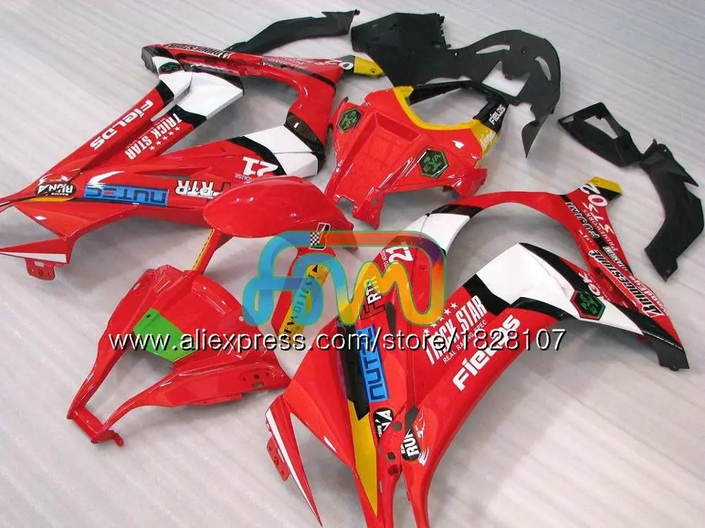 Инъекции для KAWASAKI ZX1000 ZX 10R 1000CC 18BS. 70 ZX-10R ZX10R, возрастом 11, 12, 13, 14, 15, 2011 2012 2013 Обтекатели белого и черного цвета - Цвет: No. 17
