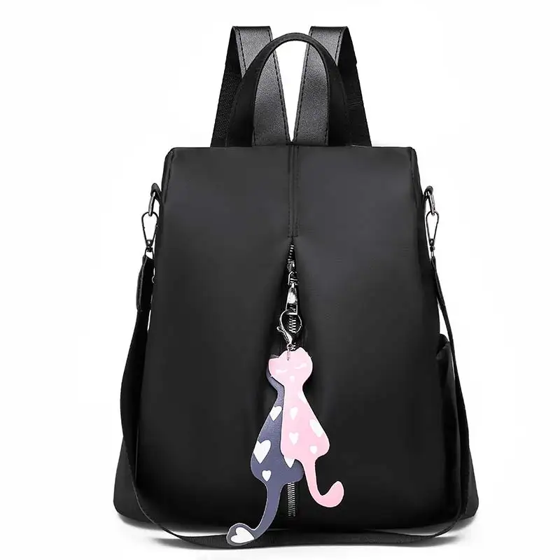 Модный брендовый дизайнерский женский рюкзак, дорожные сумки, антикражные винтажные рюкзаки для отдыха в духе колледжа, рюкзак для девочек-подростков, Mochila - Цвет: Черный