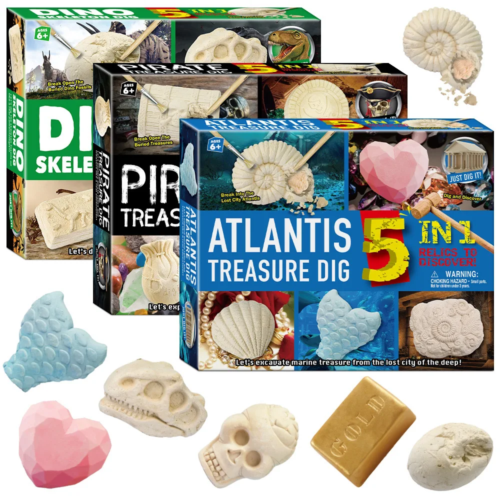 Archeological Excavation Tool Pearl Pirate Set Children's Puzzle DIY Toy Gift