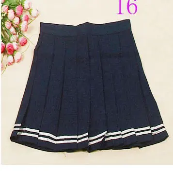 Плиссированные юбки с высокой талией в корейском консервативном стиле, женские красные трапециевидные короткие юбки, школьная форма Kawaii, клетчатая юбка в клетку, уличная одежда - Цвет: NavyBlue with stripe