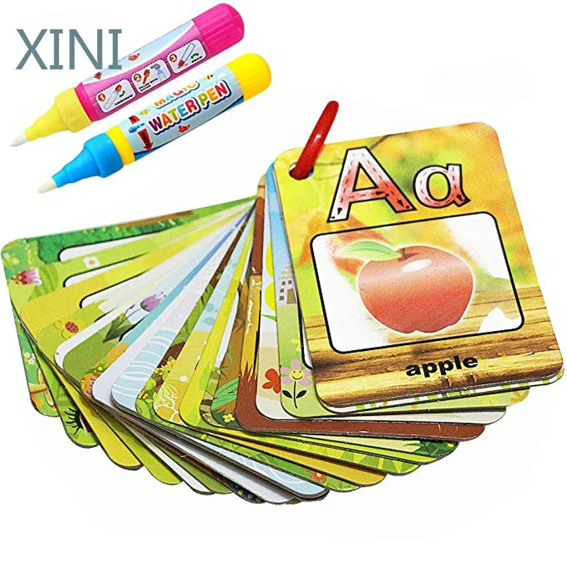 

Water Drawing Card English Learning 26 Alphabet Coloring Book Water Painting Board Early Recognize Educational Toys for Kids