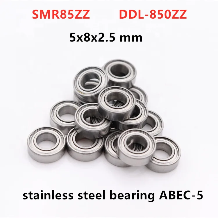 Roulement à Billes Miniature SMR85ZZ - Dimensions 5x8x2.5 Mm - Acier Inoxydable 440C - Neuf