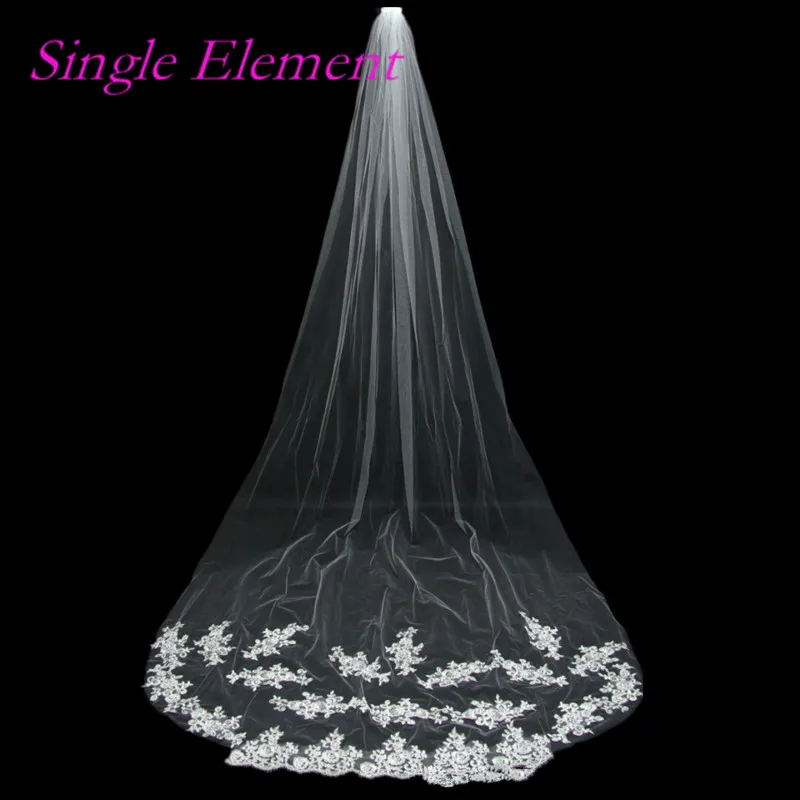 

3M Lace Edge Bridal Veils with Comb One Layer White Ivory Bridal Veil Wedding Veils In Stock Wedding Accessory