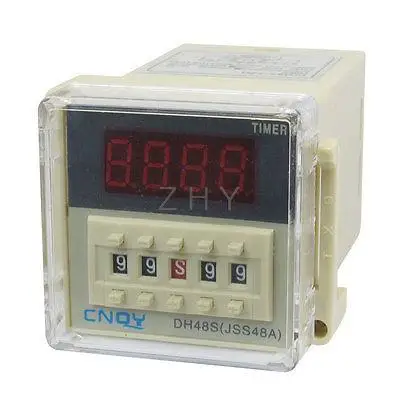 

DH48S-2ZH LCD Display Time Timer Delay Relay 8-Pin DPDT 0.01S-99H99M AC 110V
