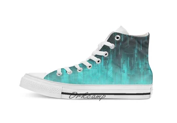 

Reach Background version Custom Casual High Top lace-up Canvas shoes sneakers Drop shipping
