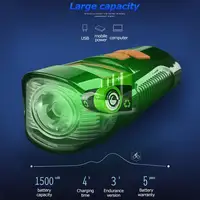 Велосипедный свет USB перезаряжаемые яркие огни светодиодный фонарик для езды прочный 3 цвета мощность дисплей Водонепроницаемый ABS T6 езда