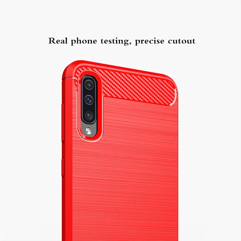 10pcs/lot Brushed Carbon Fiber Soft Bumper Back Cover Case For Samsung Galaxy A6 A8 Plus A7 A9 A9 Star Lite