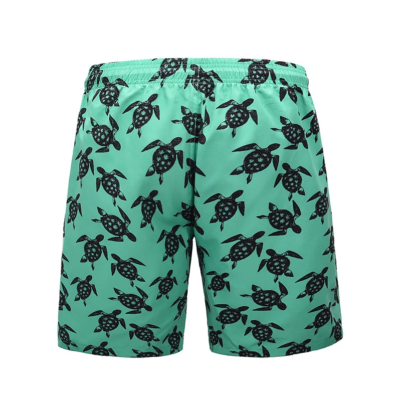 Turtles Printed Creative Beach Shorts Summer Quick-Dry Play Water Holiday Travel Hot Springs Pants Loose And Plus-sized 5 Pants