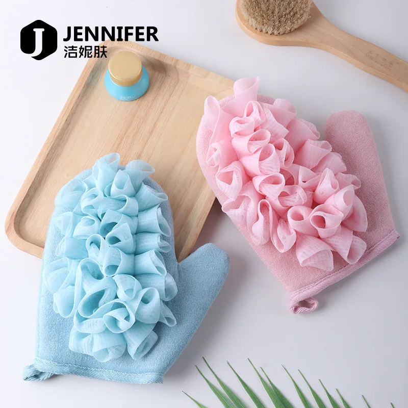 

Japanese-style Soft Mesh Double-sided Bath Flower Super Soft Skin-friendly Back Rubbing Adult Set Bath Ball Rubbing Towel2020