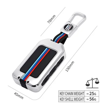 Fob della copertura della cassa chiave a distanza dell'automobile in lega di zinco per Volvo S90 V90 XC90 XC60 XC40 Protector Car Interior accessori per lo Styling automatico - Fob della copertura della cassa chiave a distanza dell automobile in lega di zinco per