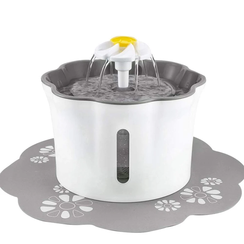 Фонтан для кошек, 2.6L/88Oz фонтан для собак, фонтан для питьевой воды с цветами для кошек, тихая электрическая миска для воды для кошек, Do