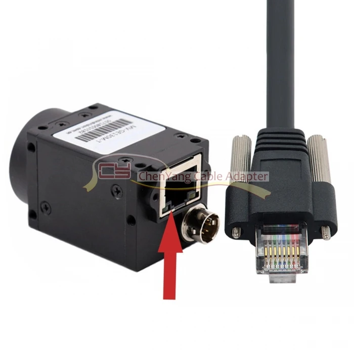 Прямой/угловой RJ45 Vision гибкий соединительный кабель износостойкий винтовой замок Cat6 для GigE CCD данных-высокий гибкий лоток