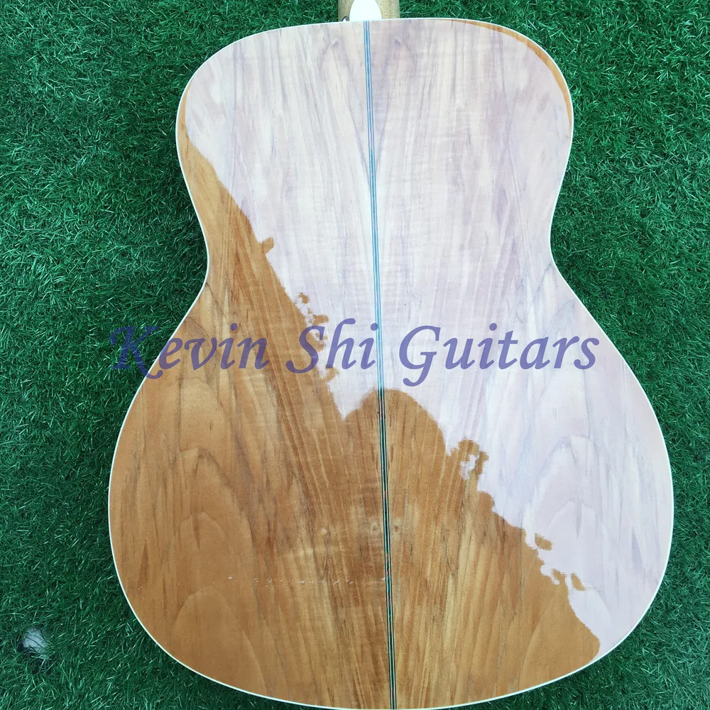Spalted maple top Акустическая гитара Гриф и мост ручной работы качественная акустическая электрогитара