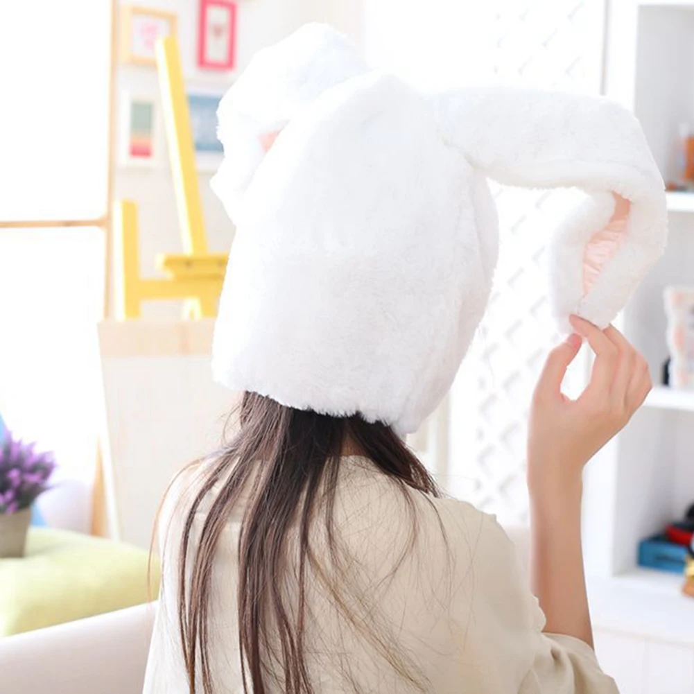 Cute Cartoon Girls Plush Rabbit Bunny Ears Hat Earflap Cap Head Warmer  Photo Supplies Gift Hat for Girls Kids Birthday шапка зай