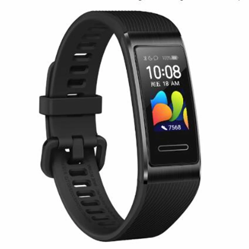 black Умный Браслет huawei Band 4 Pro, инновационные часы, лица, автономный gps, проактивный мониторинг здоровья, SpO2, кислород крови - Цвет: black