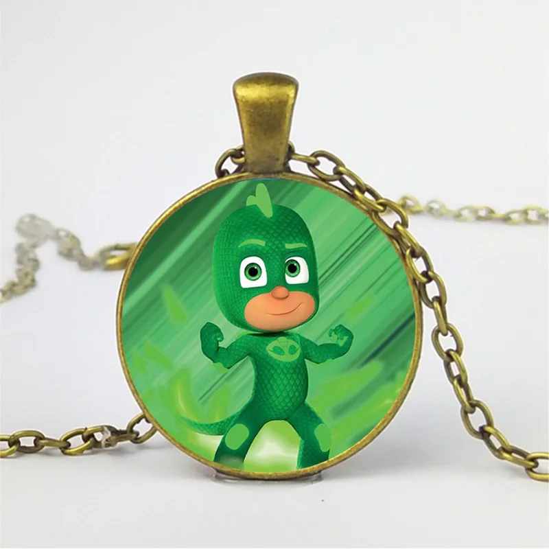 PJ Masks Costume Necklace Anime Cartoon Accessories Pendant Catboy Owlette Gekko Toys Pj Mask Juguete Time Gem Sweater Chain S63 - Цвет: 12