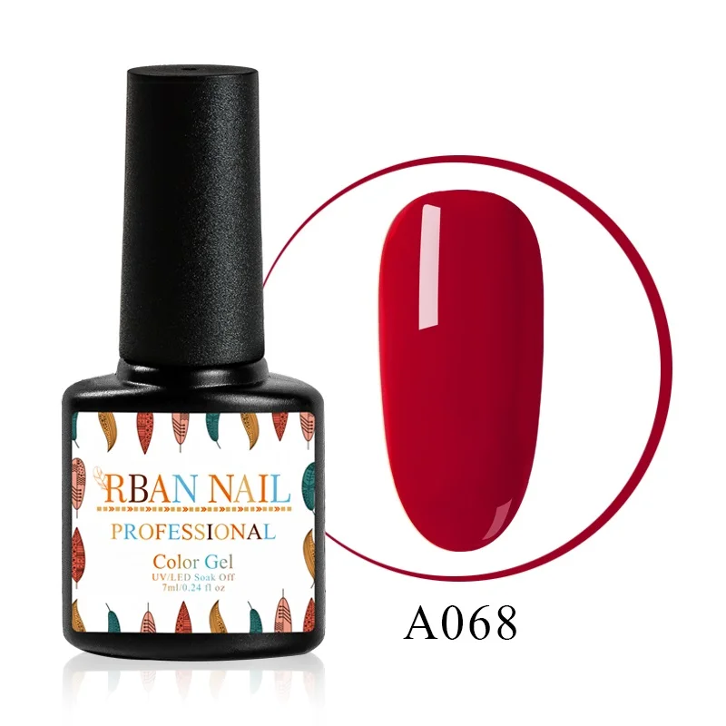 M30068 RBAN NAIL 7 мл оранжевый чистый цветной Гель-лак для ногтей замочить от маникюра УФ-гель лак DIY лак для ногтей украшение для ногтей - Цвет: M30068