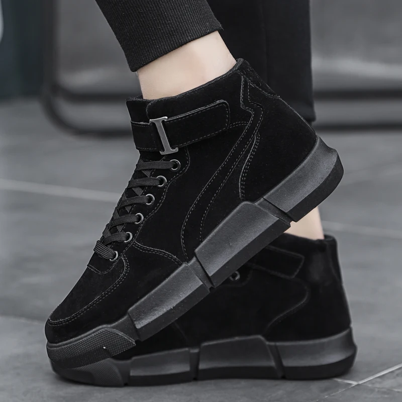 New Trend Casual Boots Men Designer Sneakers For Men Hook& Loop Men Young Ankle Boots Spring/Autumn Long Boots For Men