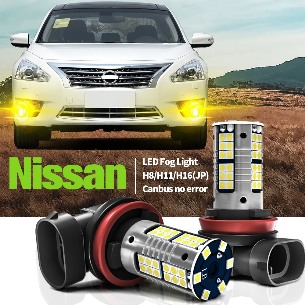 Светодиодные противотуманные фары Canbus H8 H11 H16 для Nissan Qashqai J10 J11 Teana Terrano Tiida X-Trail T30 T31