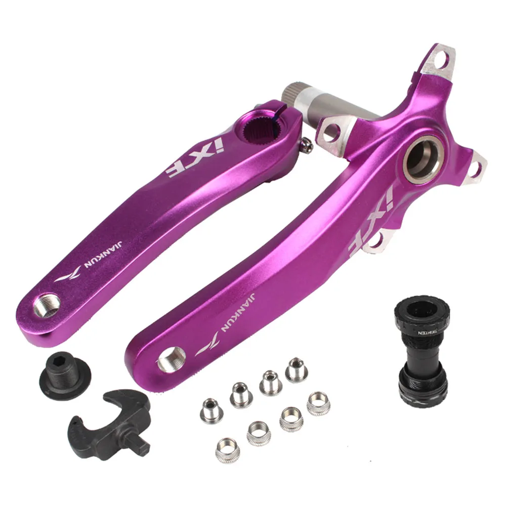 Purple With BB IXF 104bcd шатун для горного велосипеда Hollowtech измеритель мощности шатуны для велосипедной перевозки, запчасти для дорожного велосипеда, рукоятка - Цвет: Purple With BB