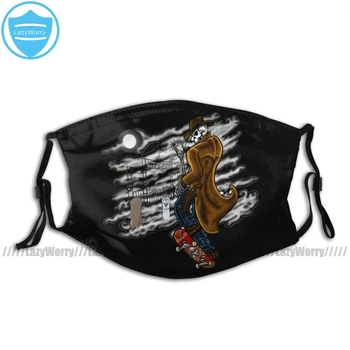 

Ghost Rider Mouth Face Mask Ghost Rider Facial Mask Fashion for Adult Funny with 2 Filters Mask